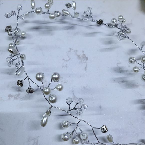 Handmade hair vine wedding accessory silver or gold wire - Picture 5 of 10